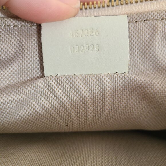 Gucci GG Supreme Web Bag Clutch Canvas Brown Pouch Zip Medium - Picture 8 of 9